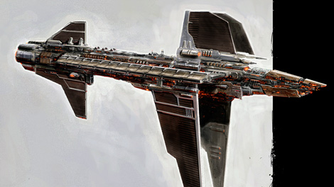 Concept art piece for the Maelstrom battleship