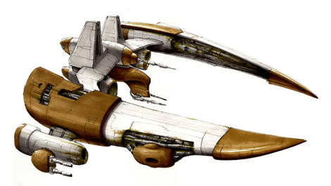 Concept art piece for the Executioner frigate