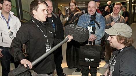 CCP Guard handing over the Banhammer to a Fanfest attendee.