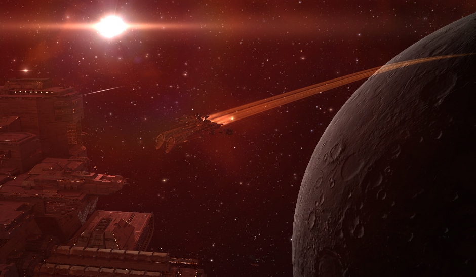Minmatar Lone Wolf Fly Past