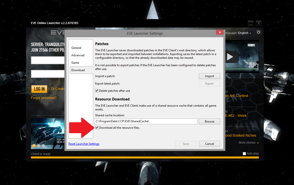 how do i download eve online launcher