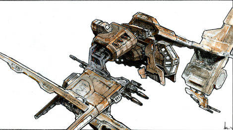 Concept art of Einherji fighter.