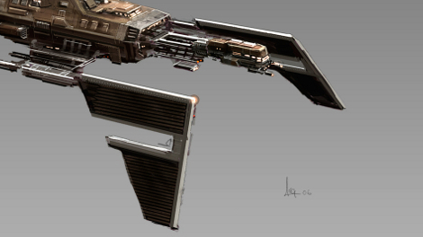 Concept art of Scythe cruiser.